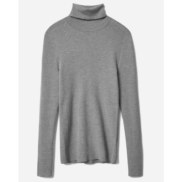 Everlane Sweaters - [Everlane] NEW The Italian Merino Rib Turtleneck in Heathered Charcoal